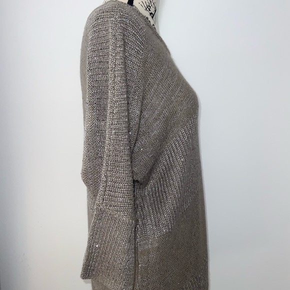 NWT Sheer Shimmery Mixed Stitch Sweater - Picture 4 of 7